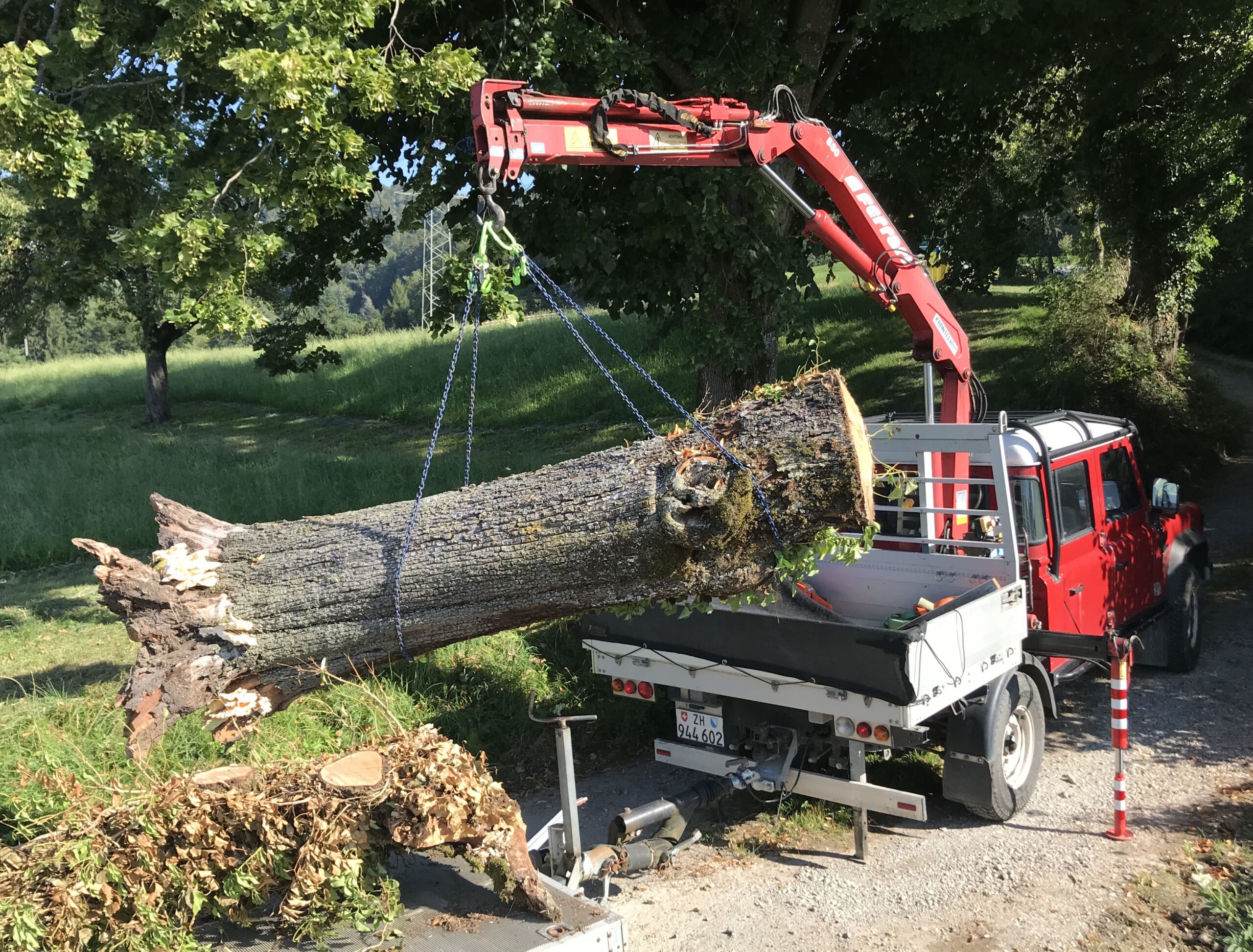 Kranwagen im Einsatz